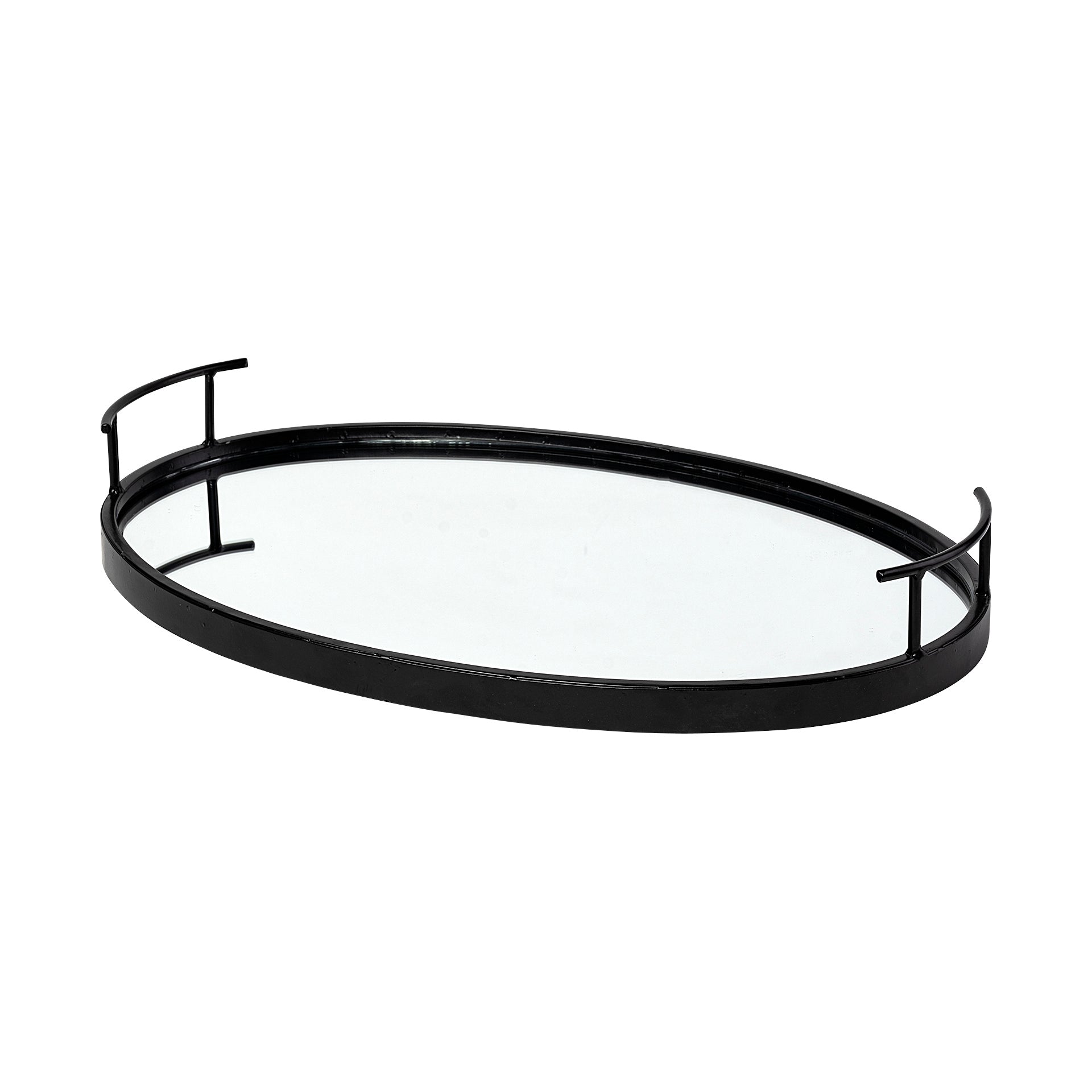 ANSEL MIRRORED OVAL SERVING TRAY