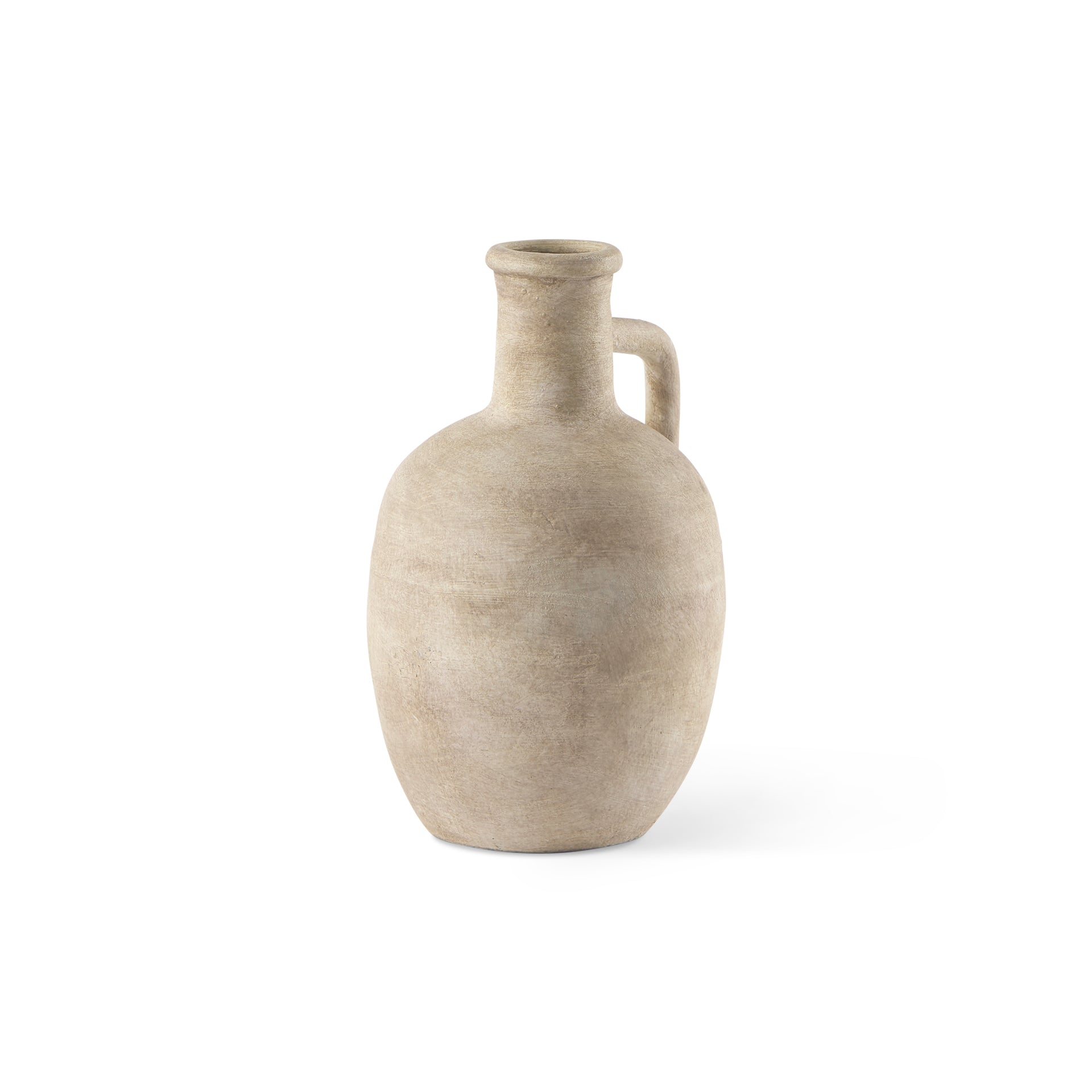 Zenni Ceramic Vase - Warm Beige 9.3"H