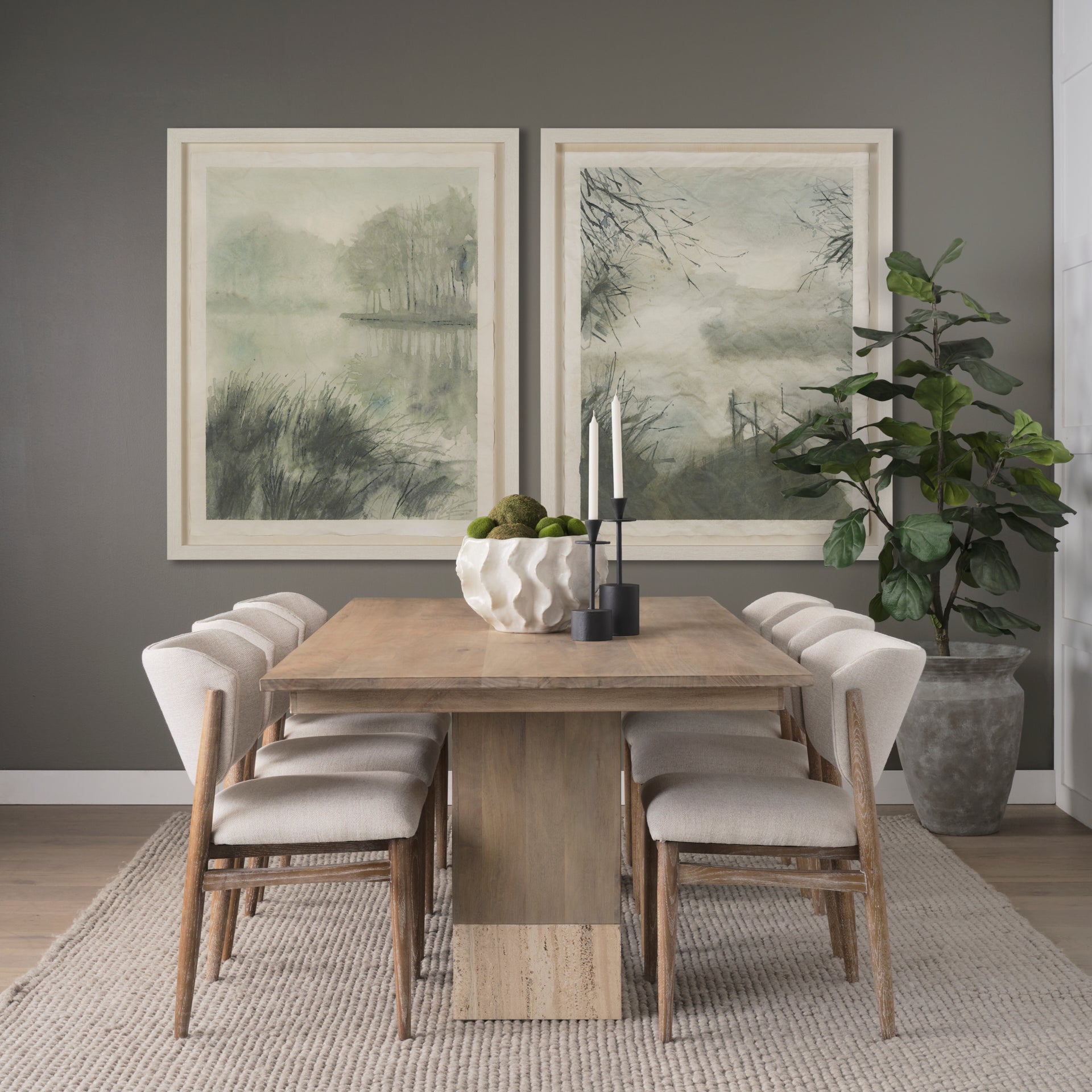 Vahn Sculptural Cream Glazed Ceramic Bowl