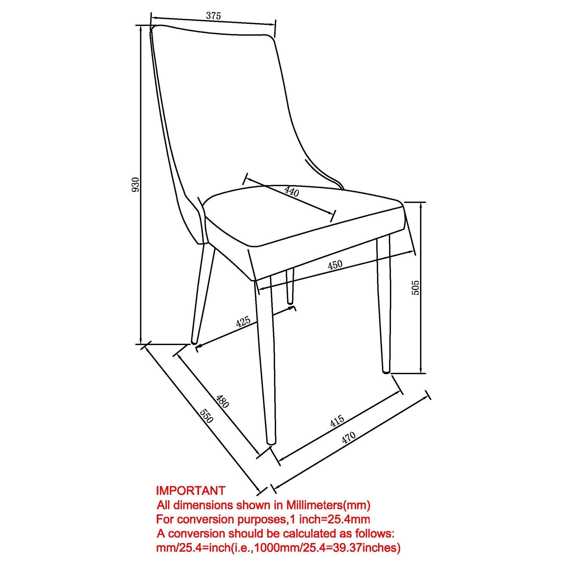 Cora Chair - Beige 24 x 17.75 x 36.25