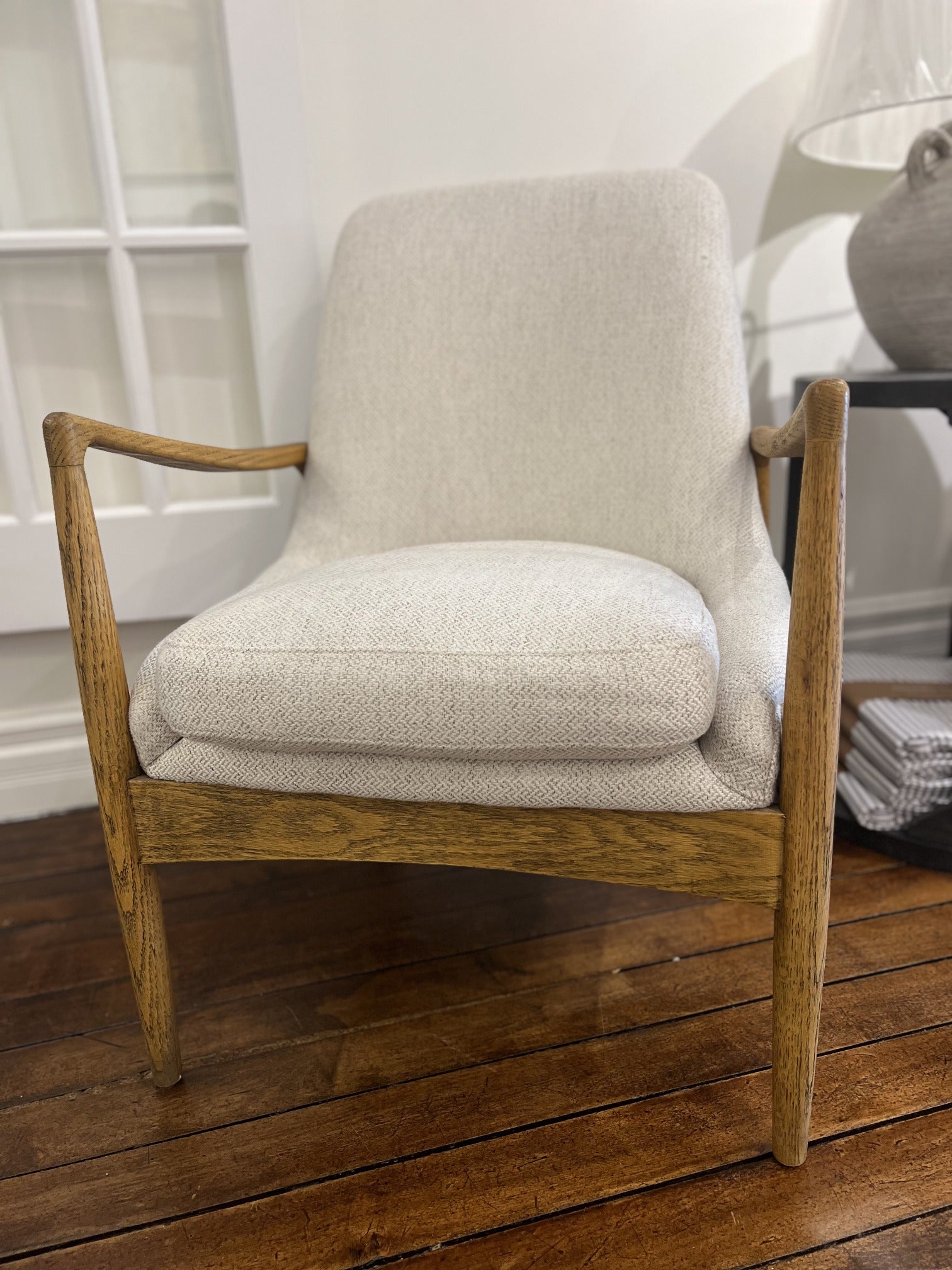 Accent Chair Wood Frame With Removable Seat Cushion #57
