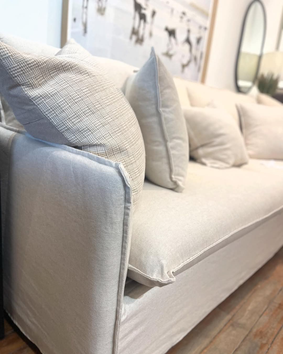 Luna Slipcover Sofa Allver Scour 98x37x37 #36