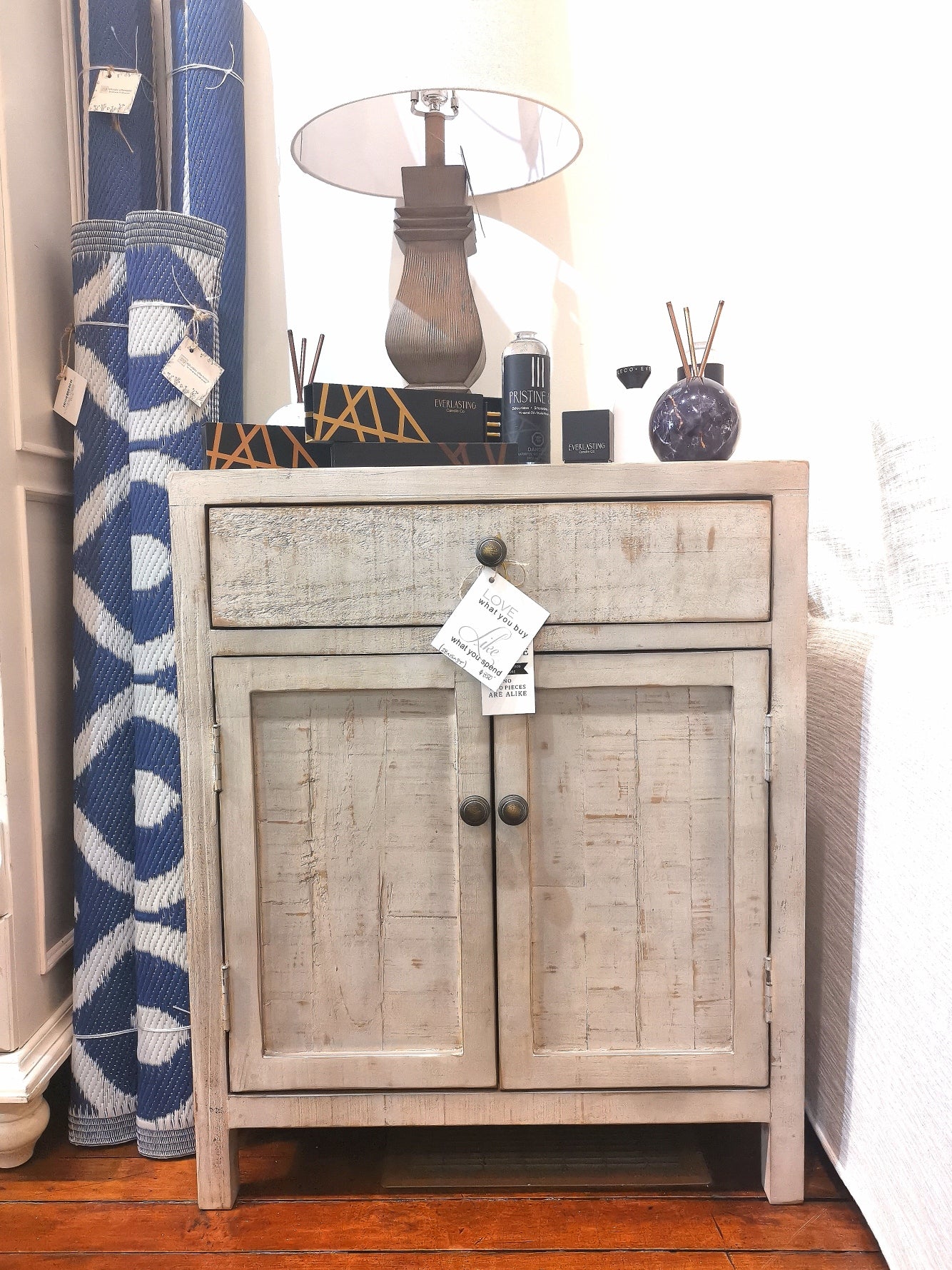 Side Table with Drawers and Doors 28"x15"x34" #25