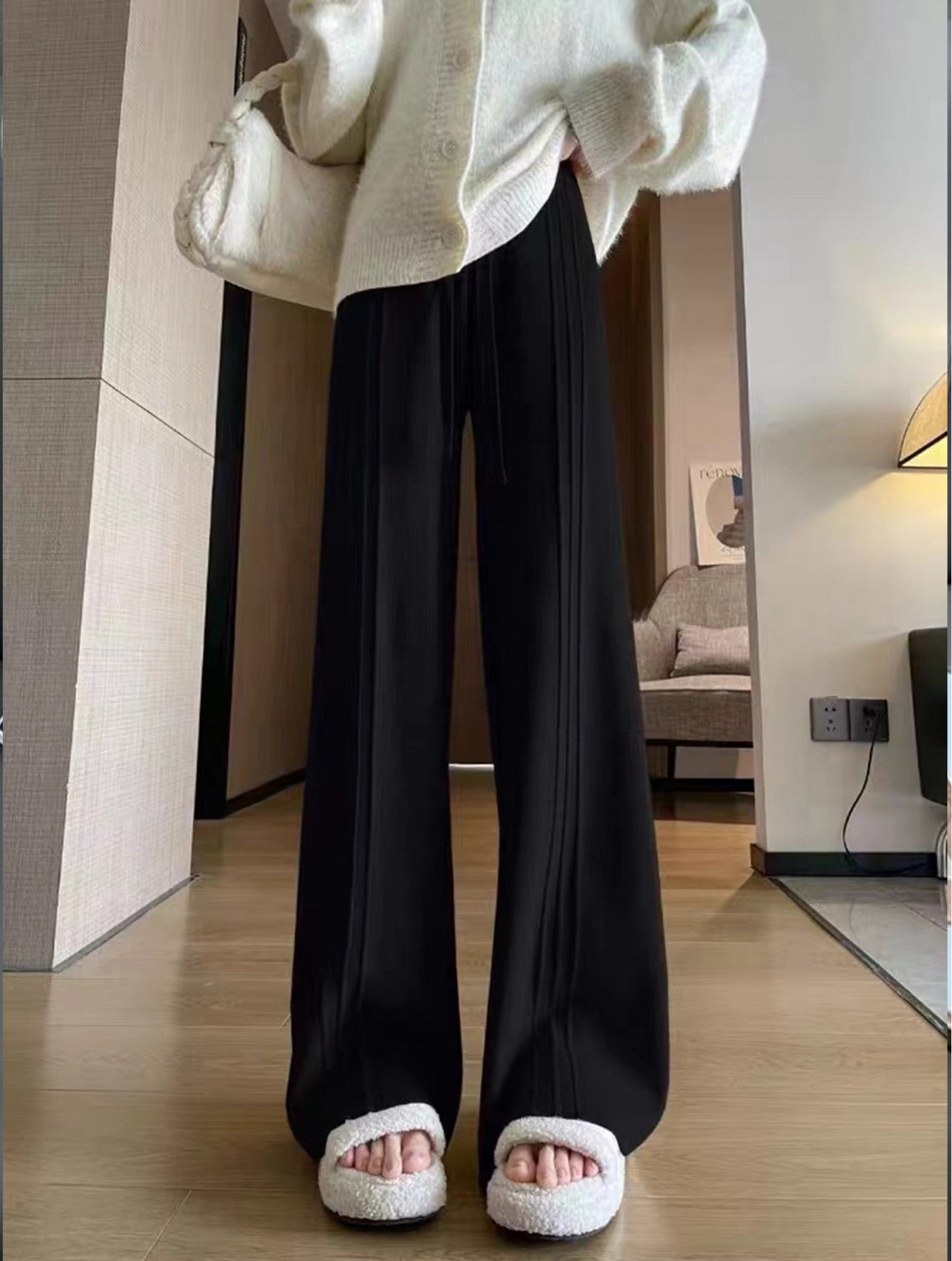 Warm Wool Feeling Knitted Pants