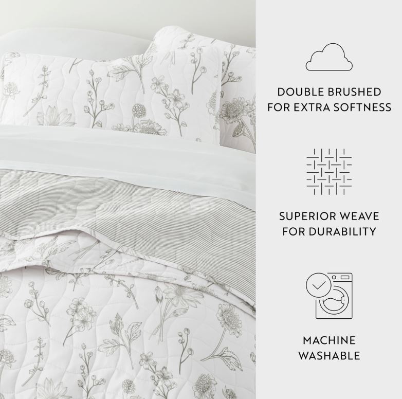 Blooming Daisy Quilt and Sham Set