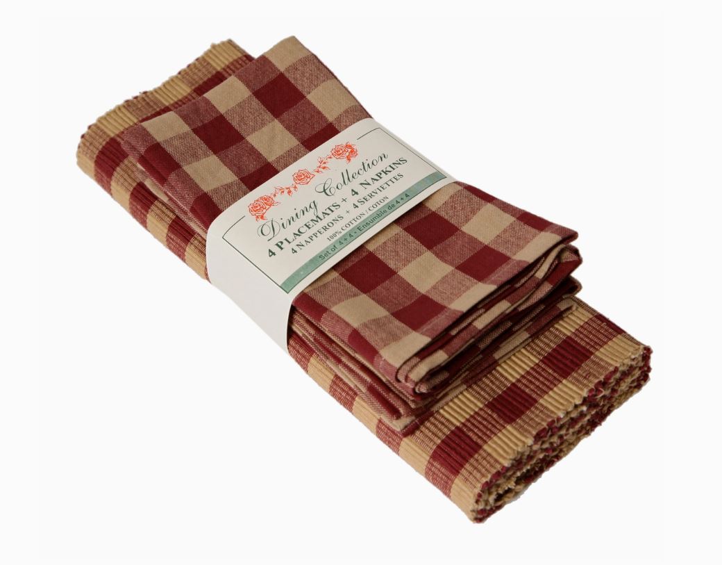 4 PIECE NAPKIN AND PLACEMAT SET