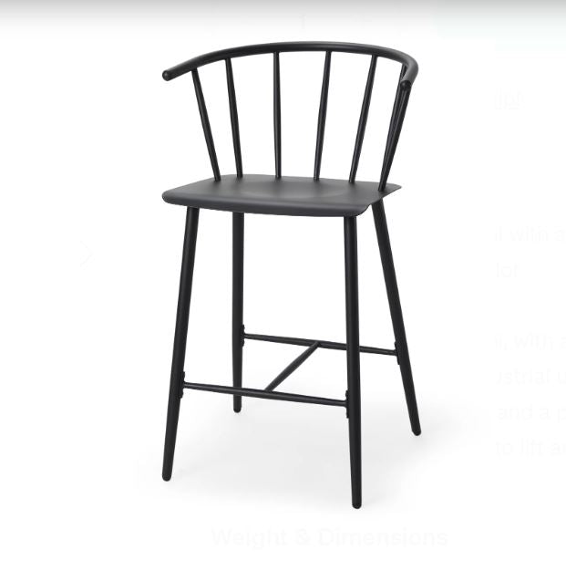 Colin Counter Stool 21.3x21.3x38.2 Metal Black #31