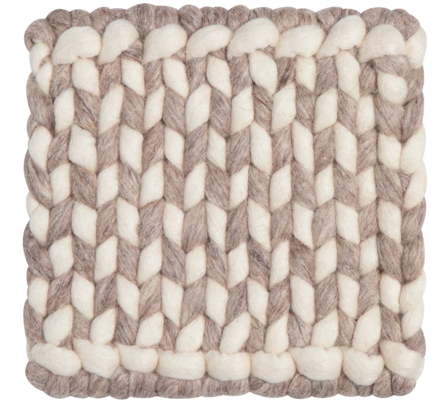 Heirloom Braid Felt Wool Trivet - Flint