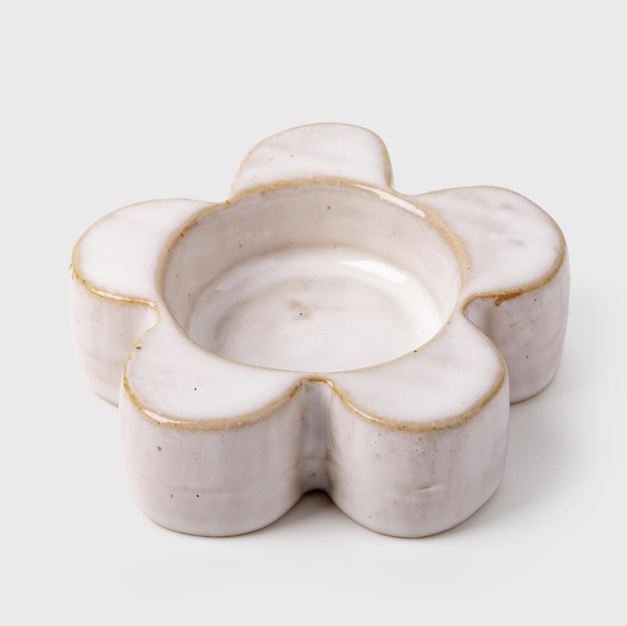 CERAMIC FLOWER TEALIGHT HOLDER