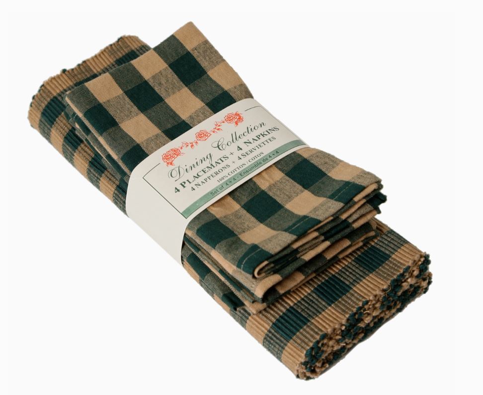 4 PIECE NAPKIN AND PLACEMAT SET
