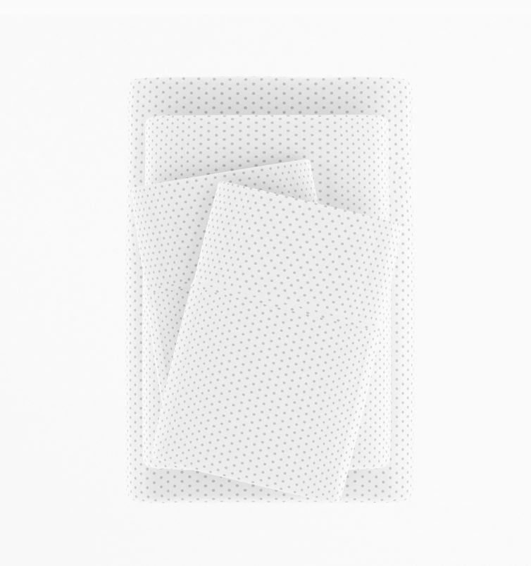 4 PC STIPPLED PATTERN SHEET SET LIGHT GREY