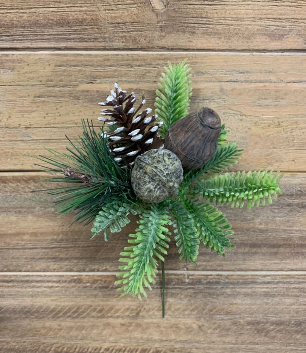 7" WALNUT/CONE/NUT MIXED PICK