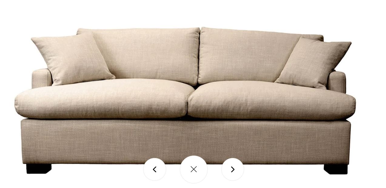 Martha Queen Sofa Bed In fabric Beach Alabaster 84 x 40 x 33