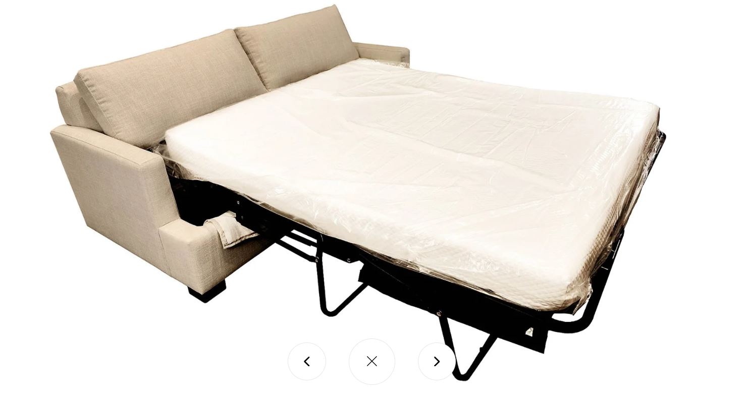 Martha Queen Sofa Bed In fabric Beach Alabaster 84 x 40 x 33