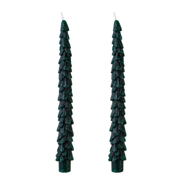 Tree Taper Candles - Set of 2