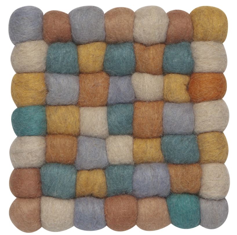 Ochre Recycled Wool Felt Dot Trivet
