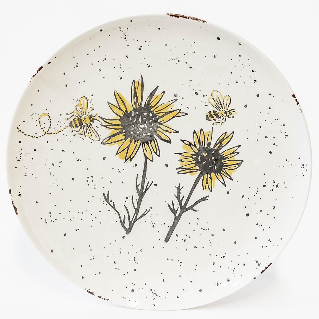 Large Serving Plate - Sunflower
