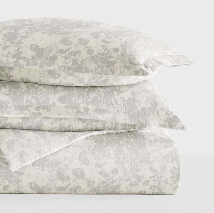 Weathered Floral Pattern - 3-Piece Duvet Set